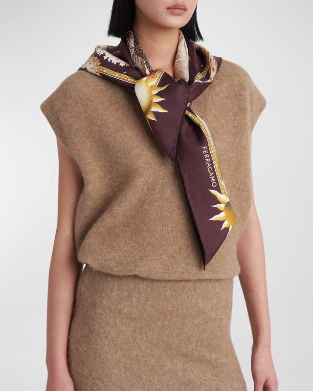 Day & Night Printed Silk Foulard